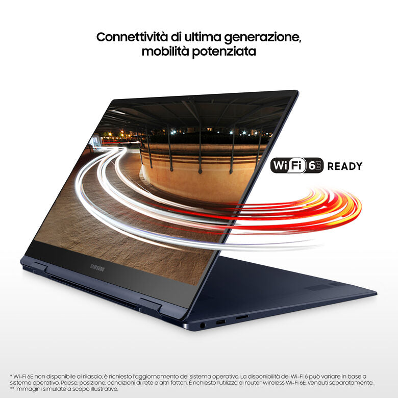 Samsung Galaxy Book Pro 360 , 13.3”, Windows 11 ready, portatile 2-in-1 con S Pen, Intel Core i5 (Intel Evo), 8 GB RAM, 512 GB SSD, Mystic Silver