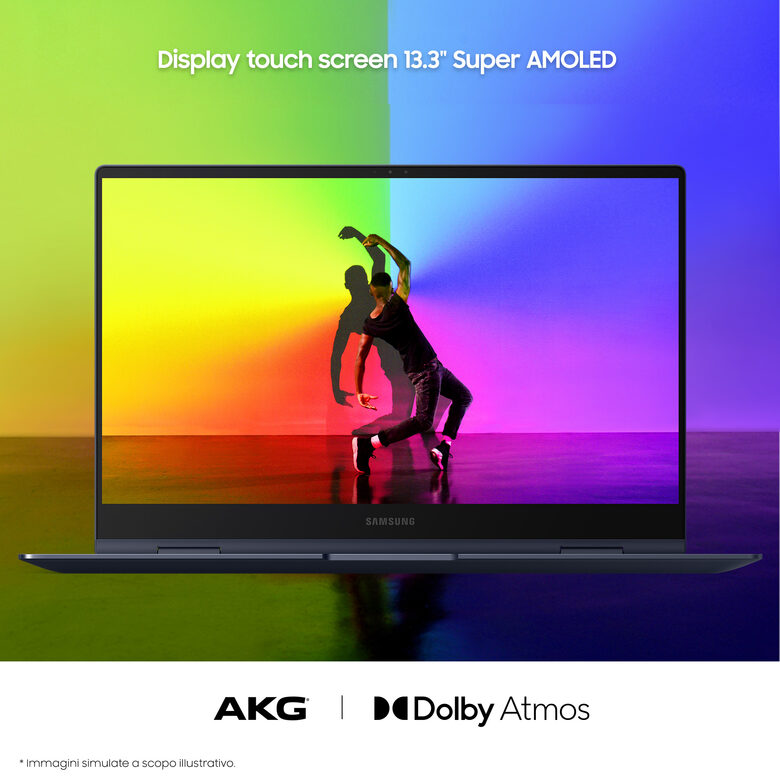 Samsung Galaxy Book Pro 360 , 13.3”, Windows 11 ready, portatile 2-in-1 con S Pen, Intel Core i5 (Intel Evo), 8 GB RAM, 512 GB SSD, Mystic Silver