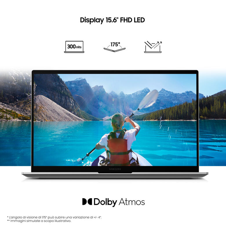 Samsung Galaxy Book , 15.6”, Windows 11 ready, Intel Core i3, 8 GB RAM, 256 GB SSD, Denim Blue