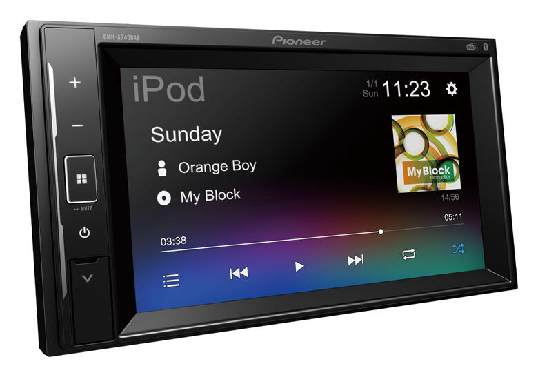 Pioneer DMH-A240DAB Monitor Autoradio Nero 200 W Bluetooth