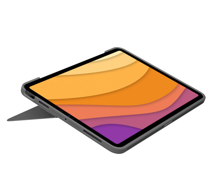 Logitech Combo Touch Custodia con Tastiera per iPad Air (4. gen - 2020) - Tastiera Retroilluminata Rimovibile, Trackpad Click-Anywhere, Smart Connector - Grigio.