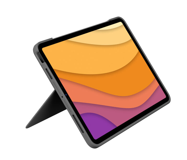 Logitech Combo Touch Custodia con Tastiera per iPad Air (4. gen - 2020) - Tastiera Retroilluminata Rimovibile, Trackpad Click-Anywhere, Smart Connector - Grigio.