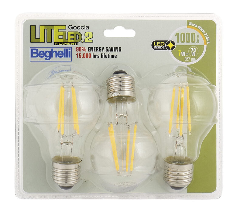 Beghelli Goccia Liteled.2 BLISTER pack 3x