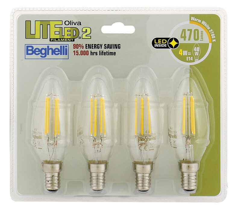 Beghelli Oliva Liteled.2 BLISTER pack 4x