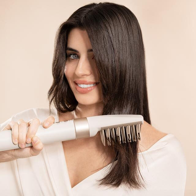 Cecotec CeramicCare AirGlam Multistyler Caldo Champagne, Bianco 1400 W 1,8 m