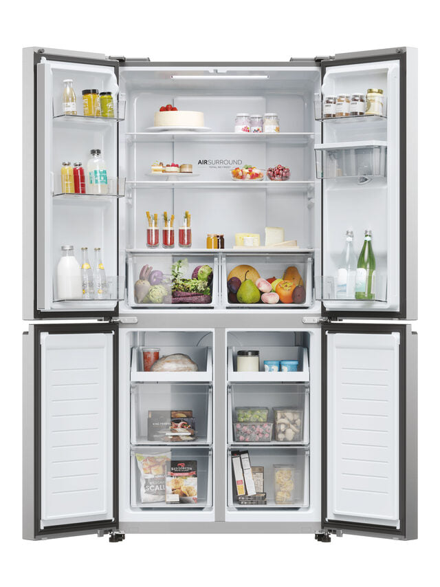 Haier HCR3818EWMM Libera installazione 463 L Platino, Acciaio inox