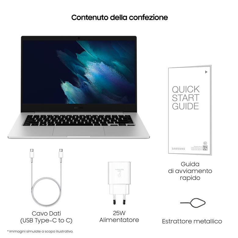 Samsung Galaxy Book Go Computer portatile 35,6 cm (14") Full HD Qualcomm Snapdragon 4 GB 128 GB Flash Wi-Fi 5 (802.11ac) Windows 10 Home Argento