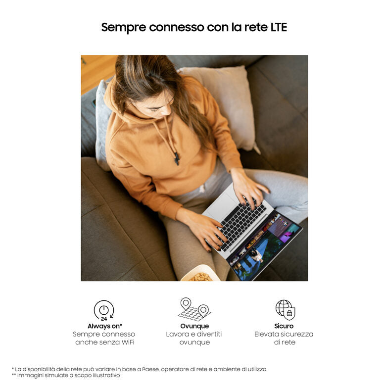 Samsung Galaxy Book Go Computer portatile 35,6 cm (14") Full HD Qualcomm Snapdragon 4 GB 128 GB Flash Wi-Fi 5 (802.11ac) Windows 10 Home Argento