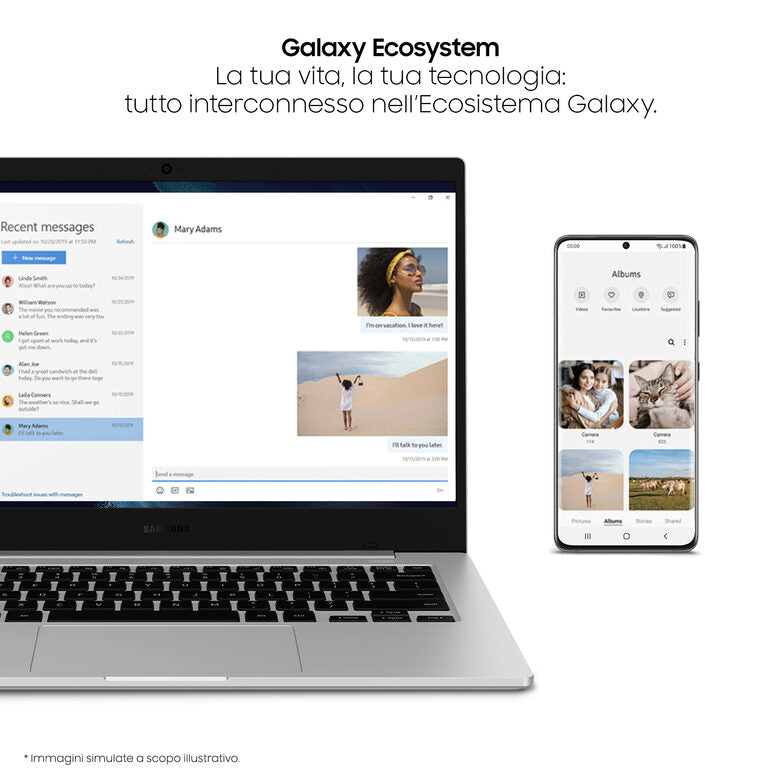 Samsung Galaxy Book Go Computer portatile 35,6 cm (14") Full HD Qualcomm Snapdragon 4 GB 128 GB Flash Wi-Fi 5 (802.11ac) Windows 10 Home Argento