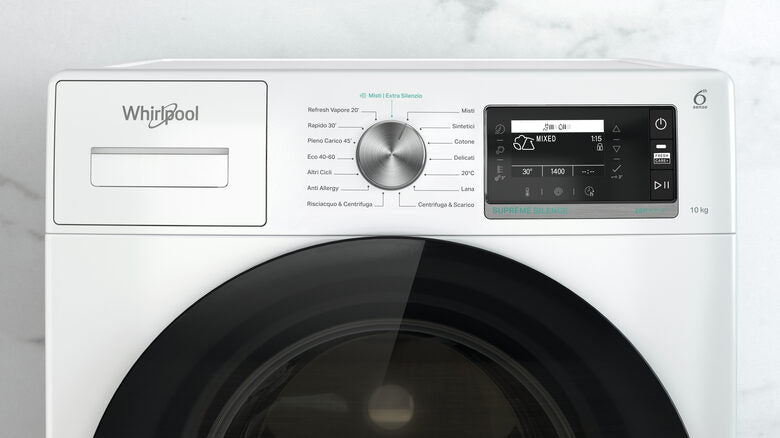 Whirlpool W6 W045WB IT lavatrice Caricamento frontale 10 kg 1400 Giri/min B Bianco