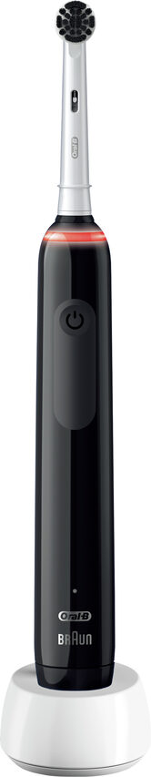 Oral-B Pro 3 Spazzolino Elettrico Ricaricabile - 3000 Nero. 1 Spazzolino + 1 Testina con setole al Carbone