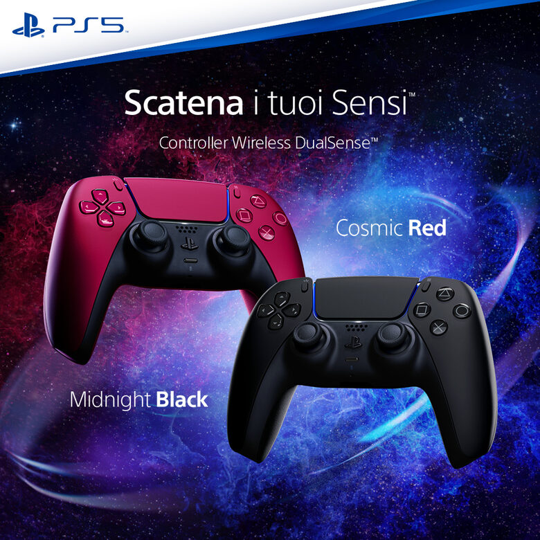 Sony DualSense Nero, Rosso Bluetooth/USB Gamepad Analogico/Digitale Android, MAC, PC, PlayStation 5, iOS