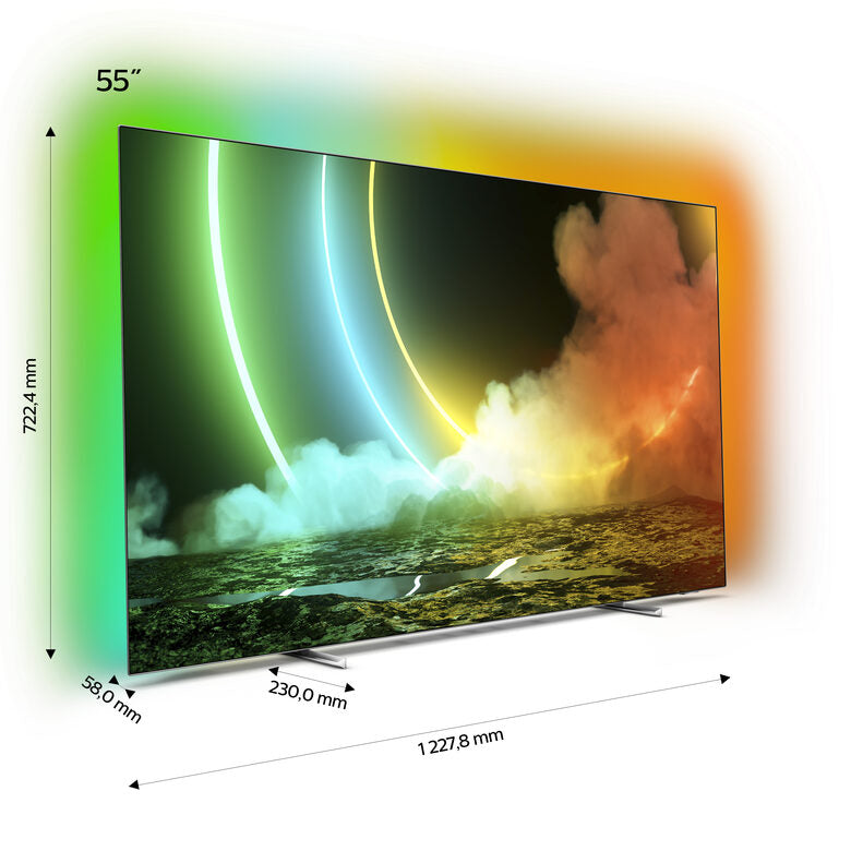 Philips 55OLED706/12 TV 139,7 cm (55") 4K Ultra HD Smart TV Wi-Fi Metallico