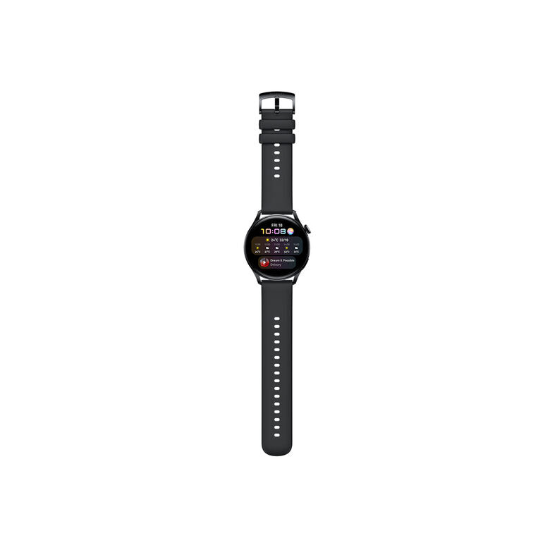 Huawei WATCH 3 L11E, Black, cinturino in fluoroelastomero nero