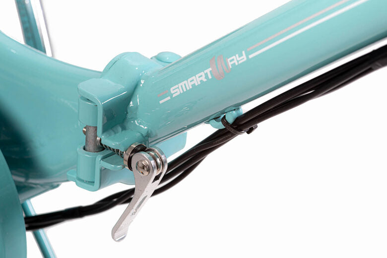 Smartway F3-L1S6-A bicicletta elettrica Turchese Acciaio 50,8 cm (20") 22 kg Ioni di Litio