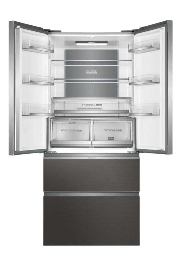 Haier FD 83 Serie 7 HB18FGSAAA frigorifero side-by-side Libera installazione 539 L E Argento, Titanio