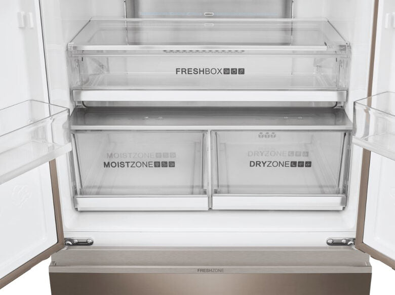 Haier FD 83 Serie 7 HB18FGSAAA frigorifero side-by-side Libera installazione 539 L E Argento, Titanio