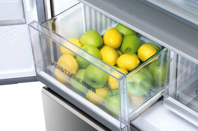 Haier FD 83 Serie 7 HB18FGSAAA frigorifero side-by-side Libera installazione 539 L E Argento, Titanio