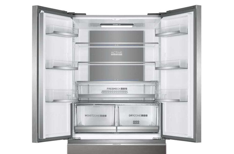 Haier FD 83 Serie 7 HB18FGSAAA frigorifero side-by-side Libera installazione 539 L E Argento, Titanio