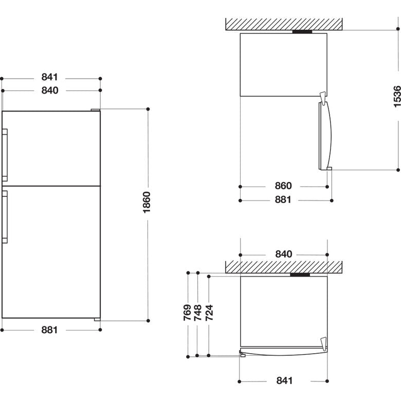 Whirlpool W84TE 72 X 2 frigorifero con congelatore Libera installazione 587 L E Acciaio inossidabile
