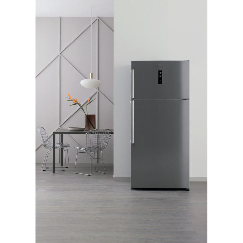 Whirlpool W84TE 72 X 2 frigorifero con congelatore Libera installazione 587 L E Acciaio inossidabile
