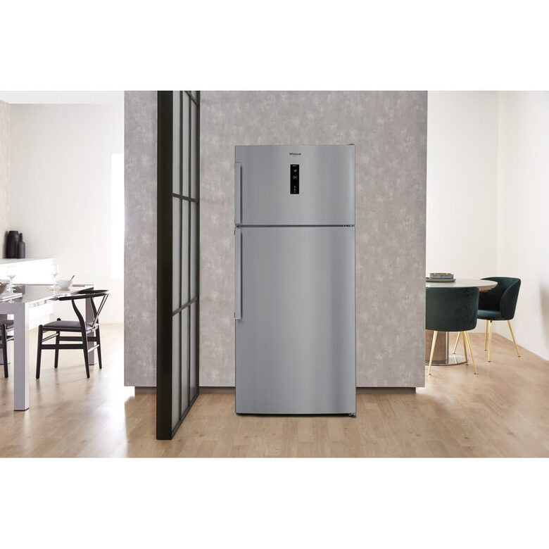 Whirlpool W84TE 72 X 2 frigorifero con congelatore Libera installazione 587 L E Acciaio inossidabile