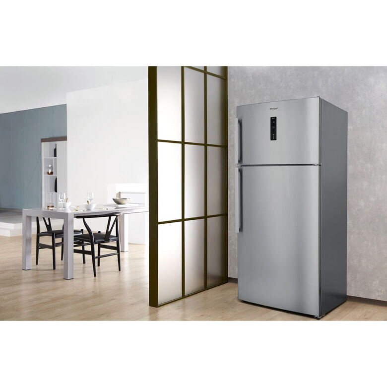 Whirlpool W84TE 72 X 2 frigorifero con congelatore Libera installazione 587 L E Acciaio inossidabile