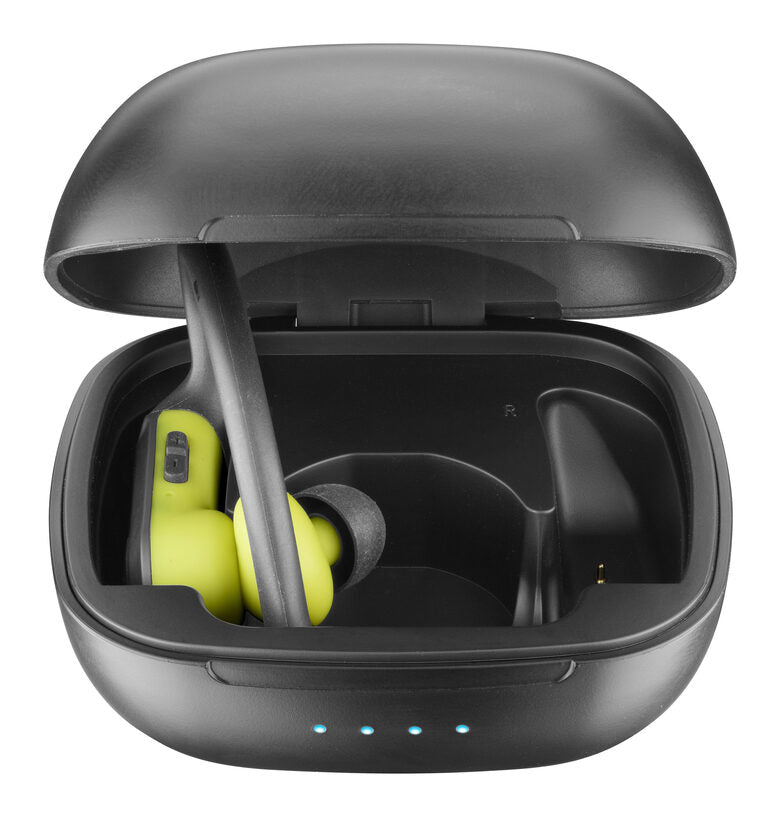 Cellularline SPRINTER Auricolare Bluetooth® con archetto modellabile e custodia di trasporto, con play time totale di oltre 30 ore ideali per lo sport Nero