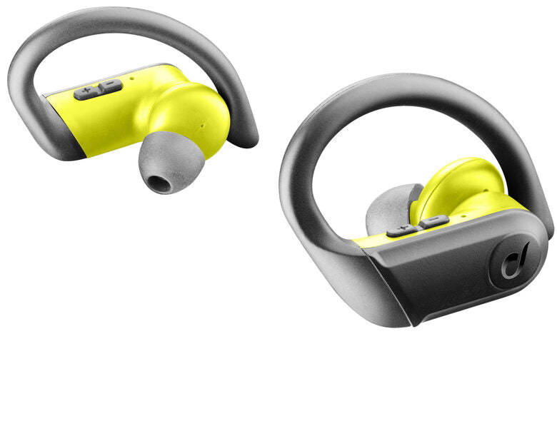 Cellularline SPRINTER Auricolare Bluetooth® con archetto modellabile e custodia di trasporto, con play time totale di oltre 30 ore ideali per lo sport Nero