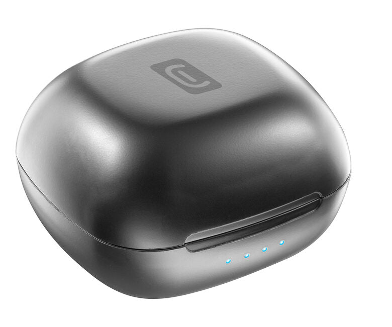 Cellularline SPRINTER Auricolare Bluetooth® con archetto modellabile e custodia di trasporto, con play time totale di oltre 30 ore ideali per lo sport Nero