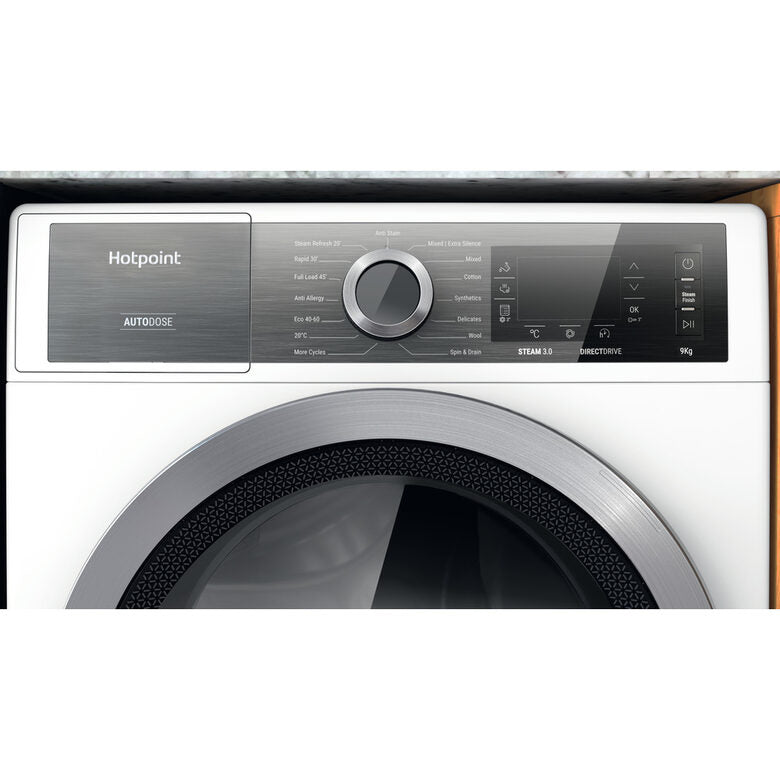 Hotpoint H7 W945WB IT lavatrice Caricamento frontale 9 kg 1400 Giri/min B Bianco