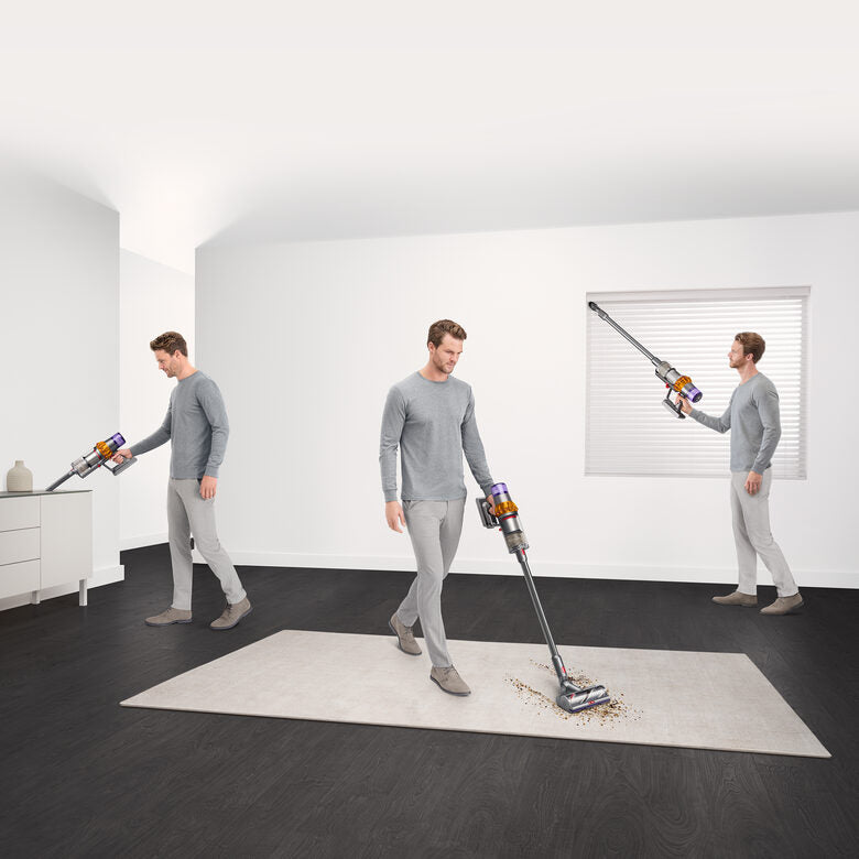 Dyson V15 Detect Absolute Nichel, Acciaio inossidabile, Giallo Senza sacchetto