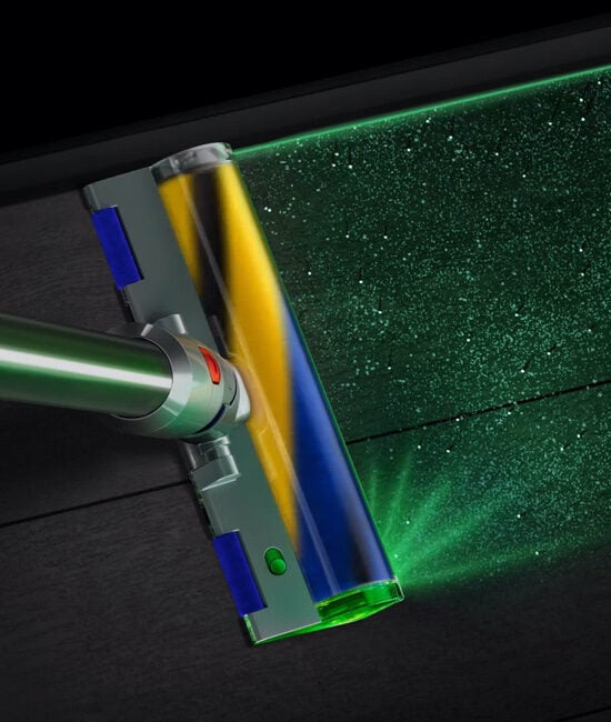 Dyson V15 Detect Absolute Nichel, Acciaio inossidabile, Giallo Senza sacchetto
