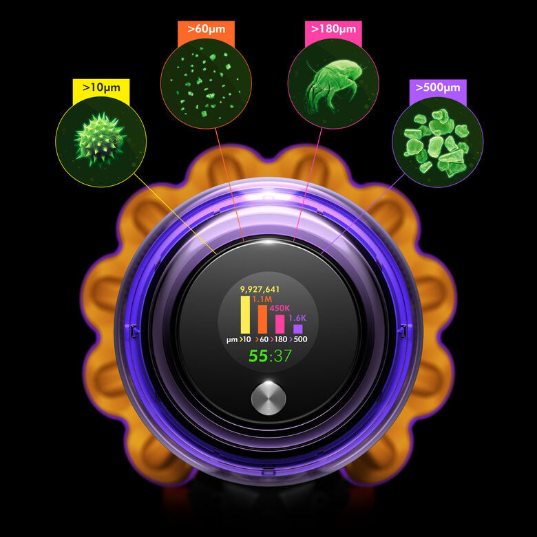 Dyson V15 Detect Absolute Nichel, Acciaio inossidabile, Giallo Senza sacchetto