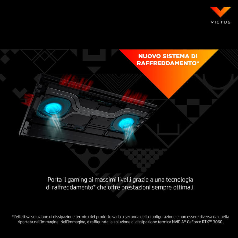 Victus by HP 16-e0021nl AMD Ryzen™ 5 5600H Computer portatile 40,9 cm (16.1") Full HD 16 GB DDR4-SDRAM 512 GB SSD NVIDIA GeForce RTX 3050 Wi-Fi 6 (802.11ax) Windows 11 Home Nero