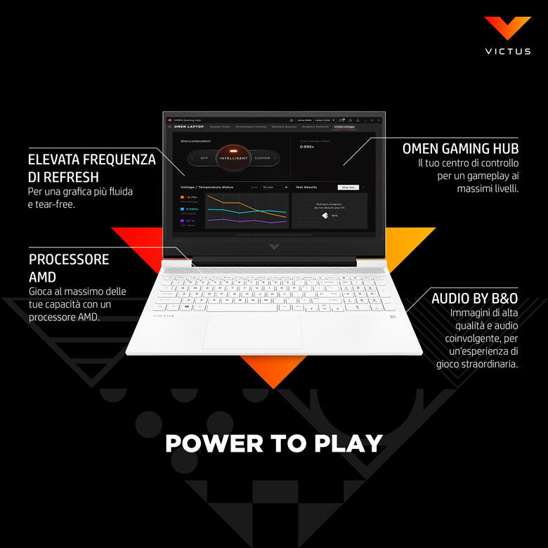 Victus by HP 16-e0021nl AMD Ryzen™ 5 5600H Computer portatile 40,9 cm (16.1") Full HD 16 GB DDR4-SDRAM 512 GB SSD NVIDIA GeForce RTX 3050 Wi-Fi 6 (802.11ax) Windows 11 Home Nero