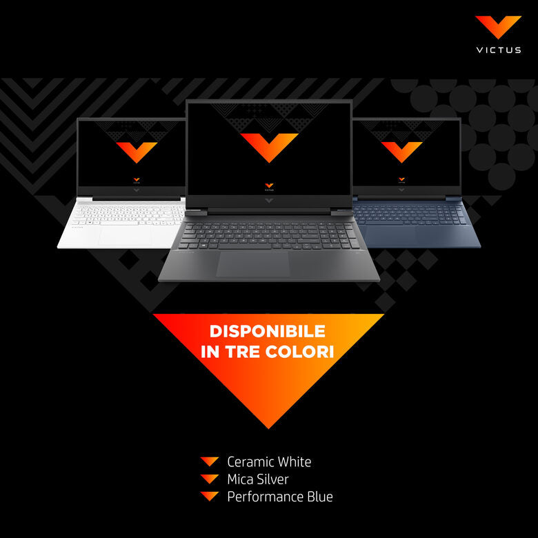 Victus by HP 16-e0021nl AMD Ryzen™ 5 5600H Computer portatile 40,9 cm (16.1") Full HD 16 GB DDR4-SDRAM 512 GB SSD NVIDIA GeForce RTX 3050 Wi-Fi 6 (802.11ax) Windows 11 Home Nero
