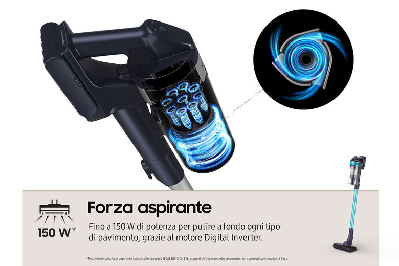 Samsung Aspirapolvere senza filo Jet™ 60 turbo 150W VS15A6031R1