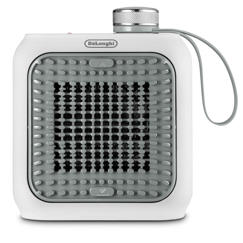 De’Longhi HFX10B03.GR Interno Grigio, Bianco 350 W Riscaldatore ambiente elettrico con ventilatore