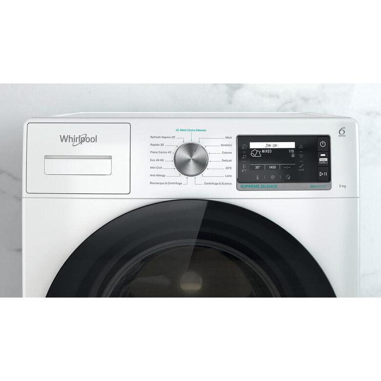 Whirlpool W6 W945WB IT lavatrice Caricamento frontale 9 kg 1400 Giri/min B Bianco