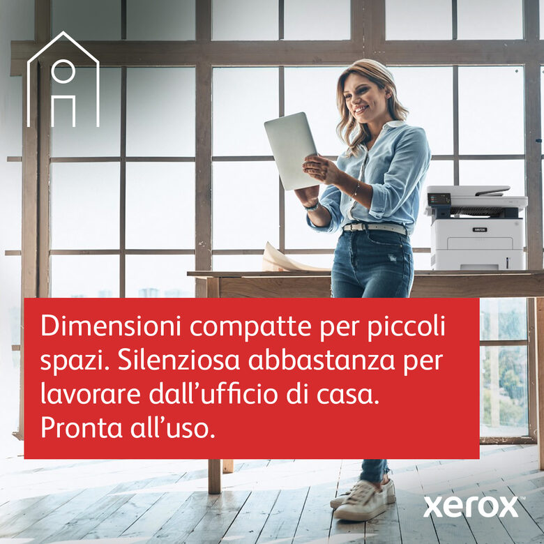Xerox B235 A4 34 ppm Copia/Stampa/Scansione/Fax fronte/retro wireless PS3 PCL5e/6 ADF 2 vassoi Totale 251 fogli