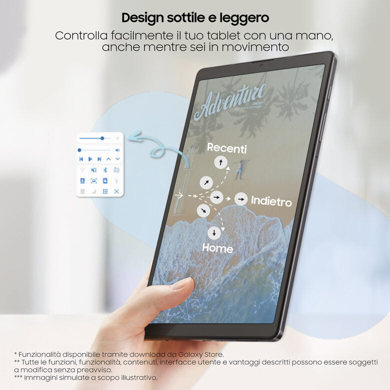 Samsung Galaxy Tab A7 Lite SM-T220N 32 GB 22,1 cm (8.7") Mediatek 3 GB Wi-Fi 5 (802.11ac) Grigio