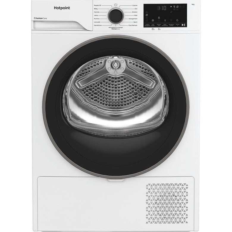 Hotpoint Ariston HPT 93D BS IT, Capacità 9kg, classe D, EasyIron, Slim, PetHair Removal