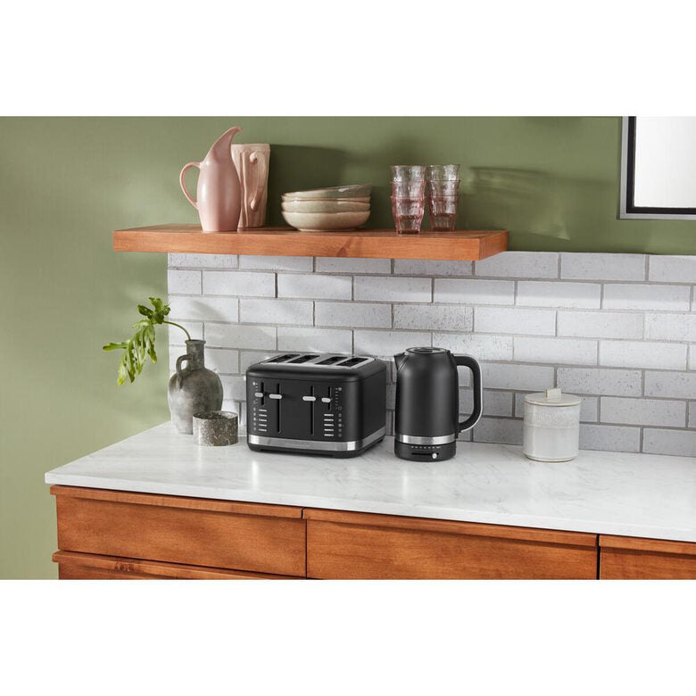KitchenAid 5KMT4109EBM 7 Tostapane 4 fetta/e 1640 W Nero, Acciaio inox