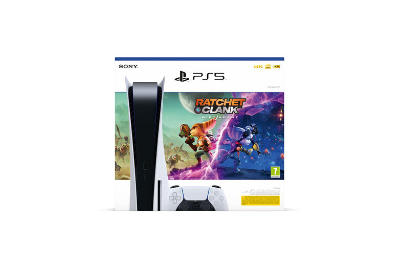 Sony PlayStation 5 + Ratchet & Clank Rift Apart 825 GB Wi-Fi Nero, Bianco