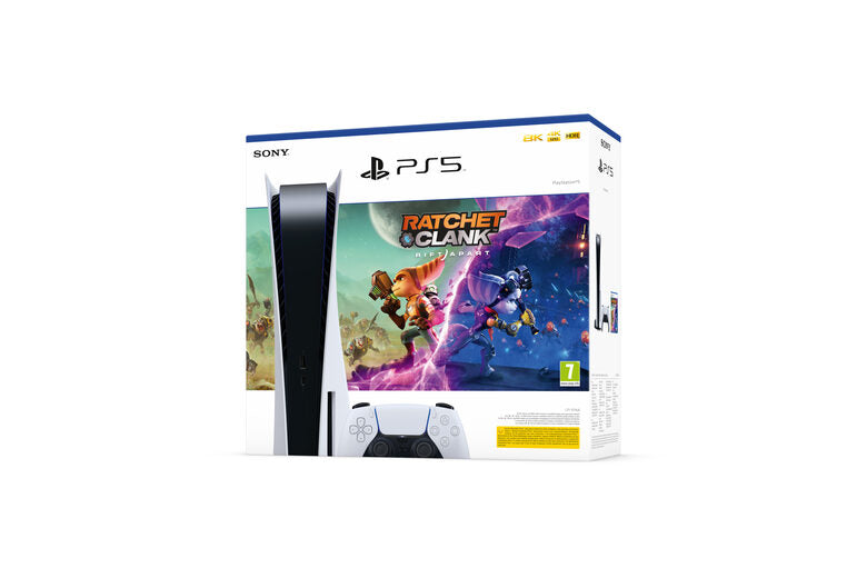 Sony PlayStation 5 + Ratchet & Clank Rift Apart 825 GB Wi-Fi Nero, Bianco