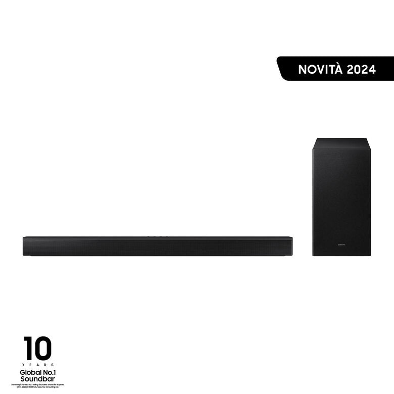 Samsung Soundbar HW-B650D/ZF Serie B, 4 Speaker, Wireless Dolby 5.1ch, Audio a 3.1 Canali, Surround sound expansion, Compatibile con Alexa e Google Assistant, Black