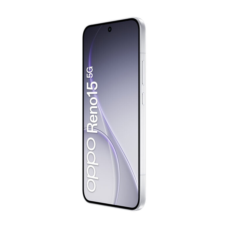 OPPO Reno15 5G AI Smartphone, Tripla fotocamera 50+50+8MP, Selfie 50MP, Display 6.59” 120HZ AMOLED FHD+, 6500mAh, RAM 8GB(Esp2GB/4GB/8GB)+ROM 512GB [Versione Italia], Aurora White