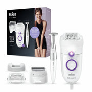 Braun Silk-épil 5 -825 Power Epilatore Donna Primi Utilizzi Delicato Con Filo Senza Interruzioni, Testina Radente, Cappuccio Regolator