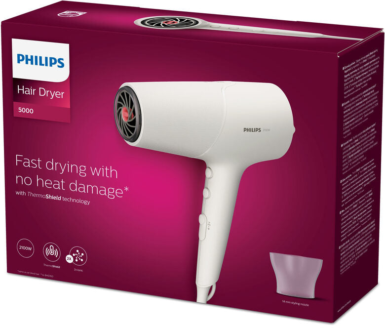 Philips 5000 series Asciugacapelli da 2100 W con tecnologia termoprotettiva
